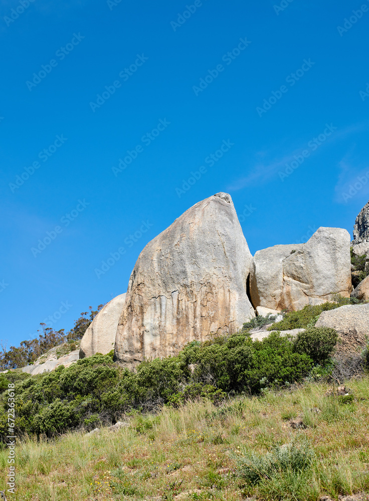 Beautiful nature surrounding Table mountain in Cape town, South Africa with copy space. Lush green bushes growing in quiet harmony. Peaceful soothing atmosphere of nature on a clear, sunny morning Beautiful nature surrounding Table mountain in Cape town, South Africa with copy space. Lush green bushes growing in quiet harmony. Peaceful soothing atmosphere of nature on a clear, sunny morning