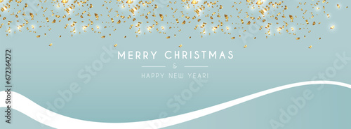 Merry Christmas party new year facebook banner template