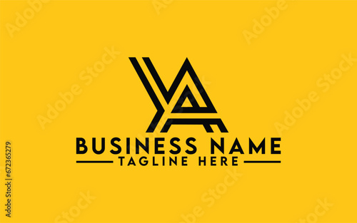 Letter YA Logo Design, YA Line art Monogram Logo Design Template