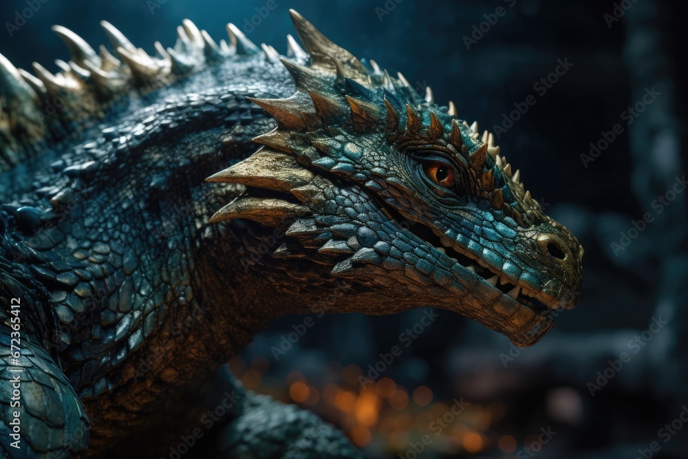 Enchanted Mystical Dragon Closeup Enchanted Mystical Dragon Closeup