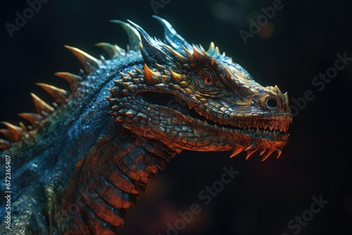 Enchanted Mystical Dragon Closeup