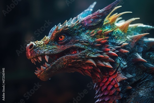 Enchanted Mystical Dragon Closeup