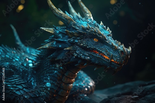 Enchanted Mystical Dragon Closeup © MrWizard
