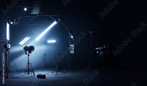 A Vibrant Photo Studio with Professional Lighting Equipment © Usman