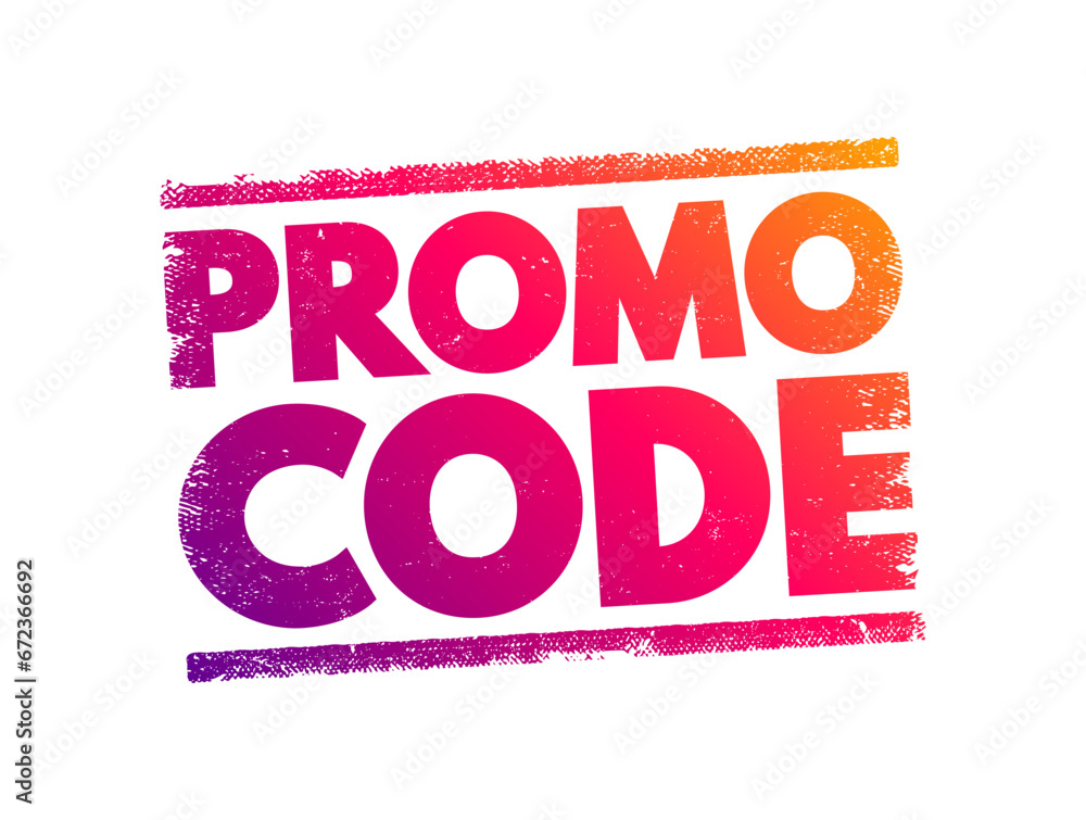 Fototapeta premium Promo Code text stamp, concept background