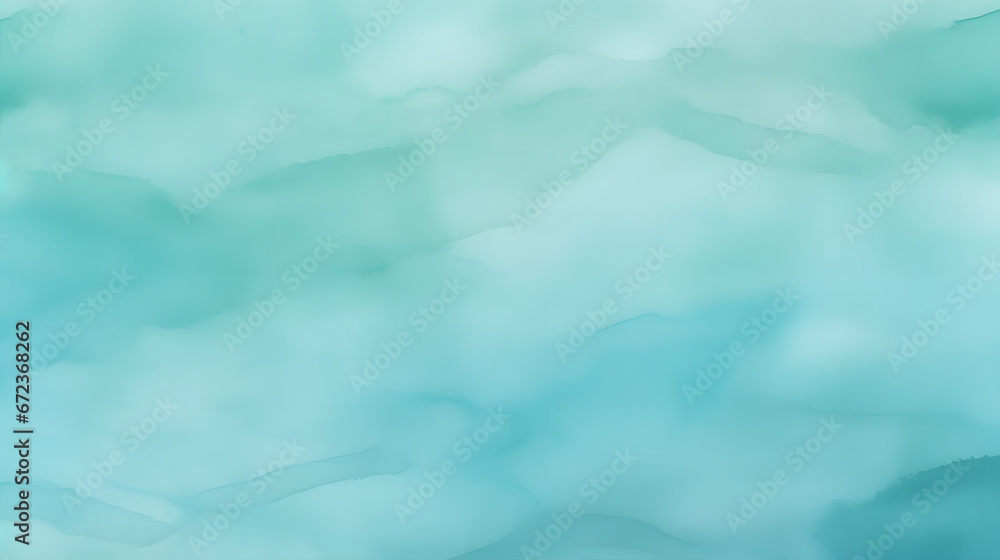 Light blue green abstract pattern. Gradient. Painted watercolor paper texture. Teal color art background with space for design. Light blue green abstract pattern. Gradient. Painted watercolor paper texture. Teal color art background with space for design.