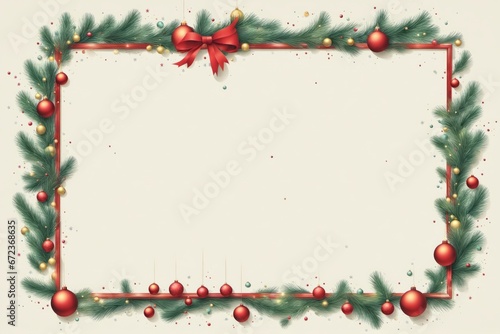 decorated christmas greeting card frame