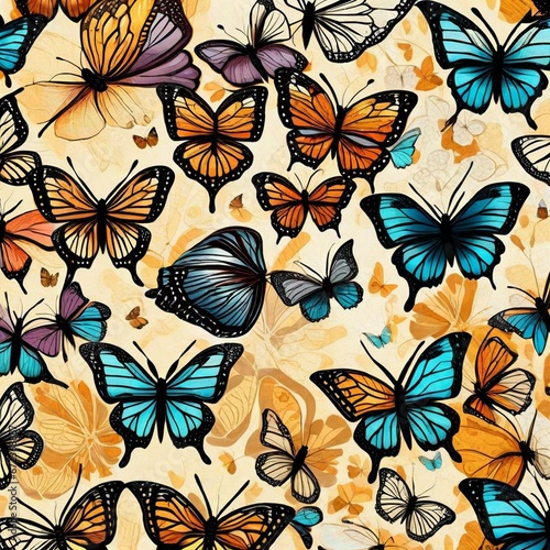 seamless pattern with butterflies butterflies