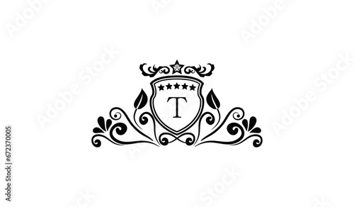 Luxury Elegant Leaves Card Logo T