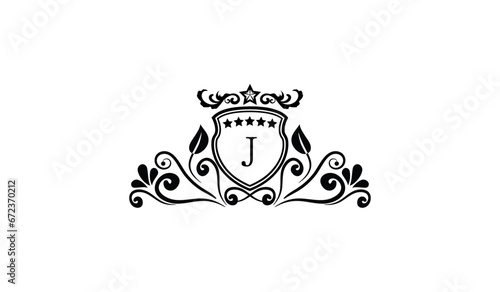 Luxury Elegant Leaves Card Logo J