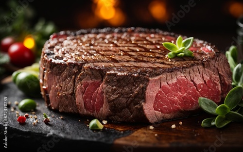 A Juicy Steak Ready to Be Sliced and Savored photo