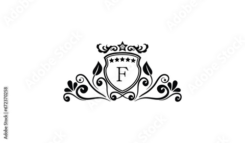 Luxury Elegant Leaves Card Logo F