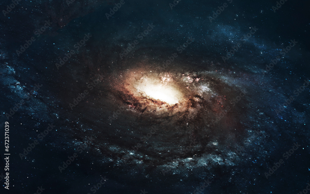 3D illustration of giant black hole or galaxy in deep space. Elements of image provided by Nasa