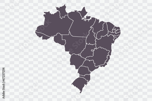 Brazil Map Graphite Color on White Background quality files Png