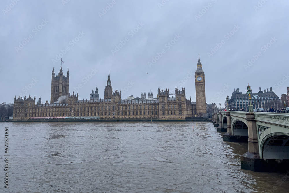 Obraz premium Palace of Westminster and Big Ben tower in London, England