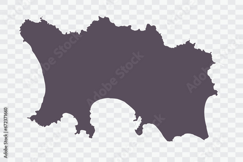 Jersey Map Graphite Color on White Background quality files Png
