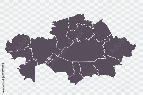 Kazakhstan Map Graphite Color on White Background quality files Png