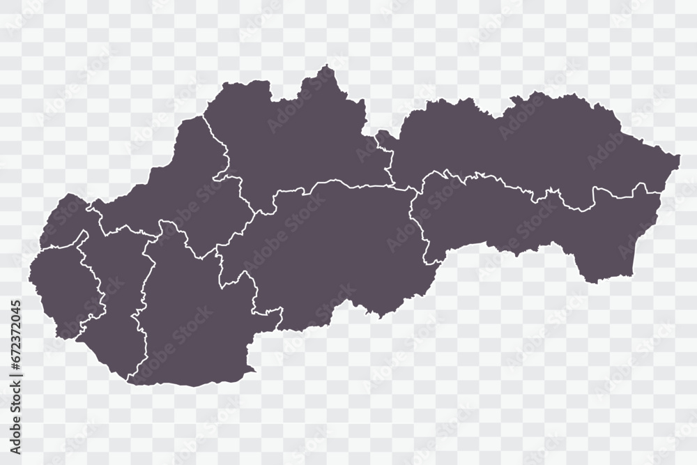 Slovakia Map Graphite Color on White Background quality files Png