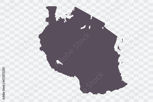 Tanzania Map Graphite Color on White Background quality files Png