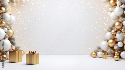 Bright and Colorful Minimalistic Empty Christmas Mockup