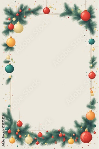 decorated christmas greeting card frame