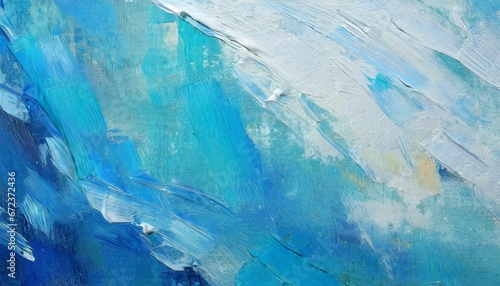 Trazos de pintura al óleo de colores azules vibrantes, abstracto, fondo de pantalla, brillante