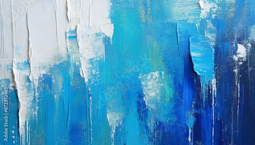 Trazos de pintura al óleo de colores azules vibrantes, abstracto, fondo de pantalla, brillante photo
