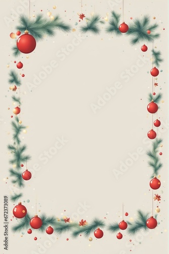 decorated christmas greeting card frame