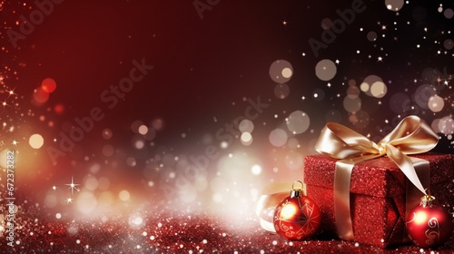 christmas background with gift © Riffat