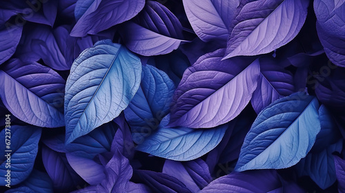  a bunch of purple and blue leaves with green leaves on them.  generative ai