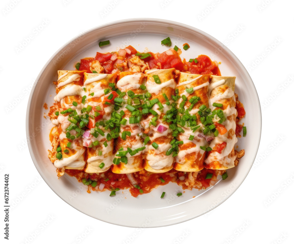 Mexican Enchiladas isolated on transparent background Mexican Enchiladas isolated on transparent background