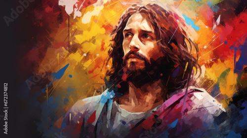 Jesus Christ in Watercolor Art