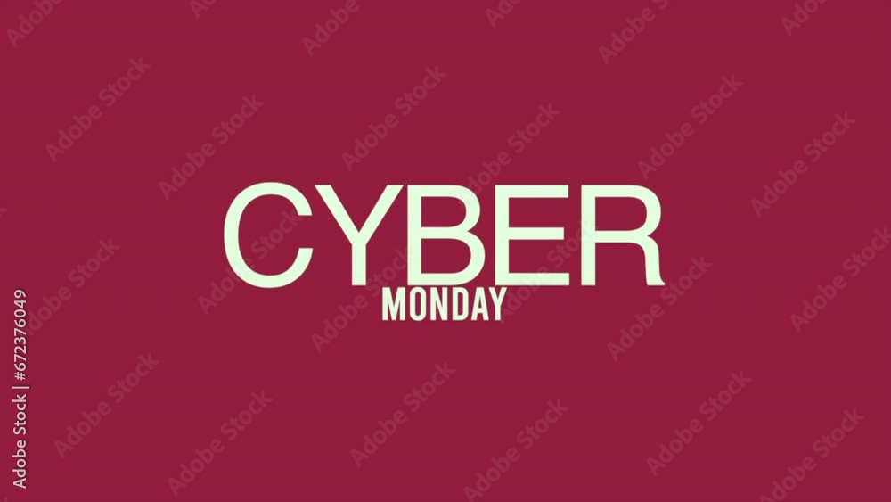 Modern Cyber Monday text on red gradient, motion abstract holidays, minimalism and promo style background Modern Cyber Monday text on red gradient, motion abstract holidays, minimalism and promo style background
