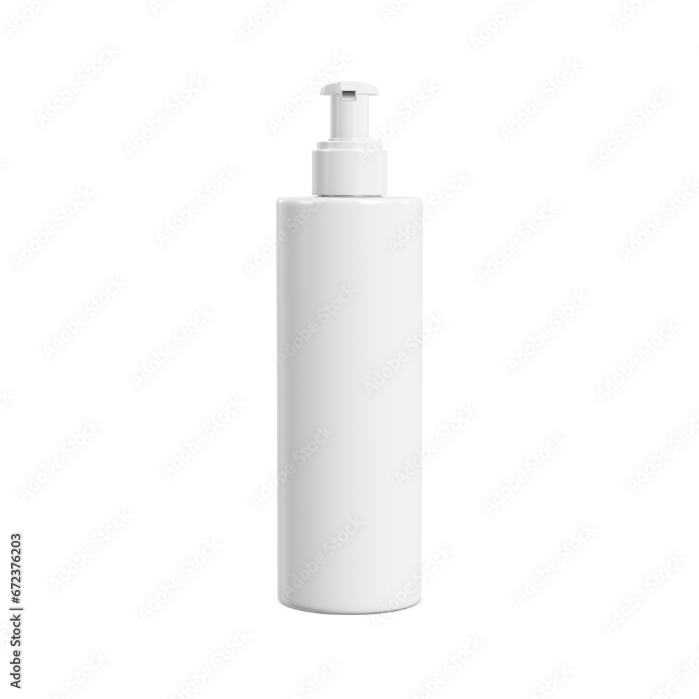 a blank Cosmetic Pump Bottle isolated on a white background a blank Cosmetic Pump Bottle isolated on a white background