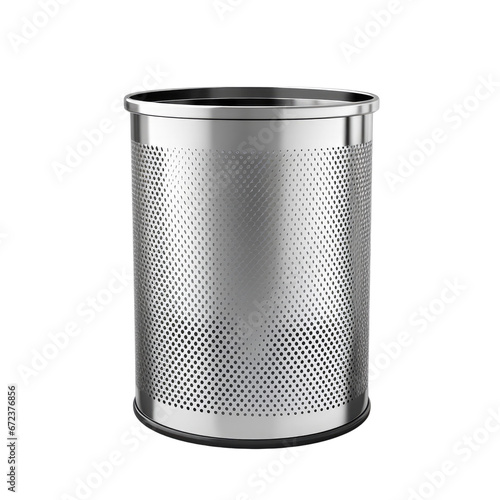 steel dust bin isolated on transparent background