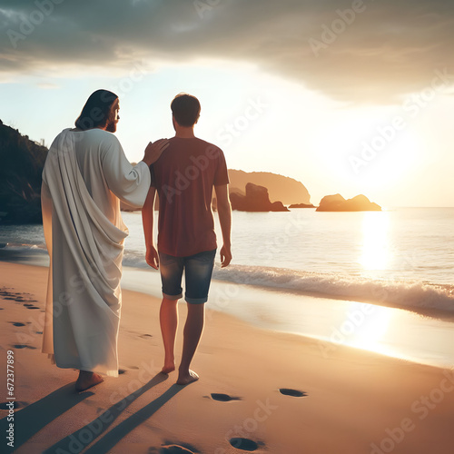 Jesus listening man © masterofmoments
