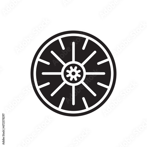 motor pulsator wheel icon vector illustration eps 