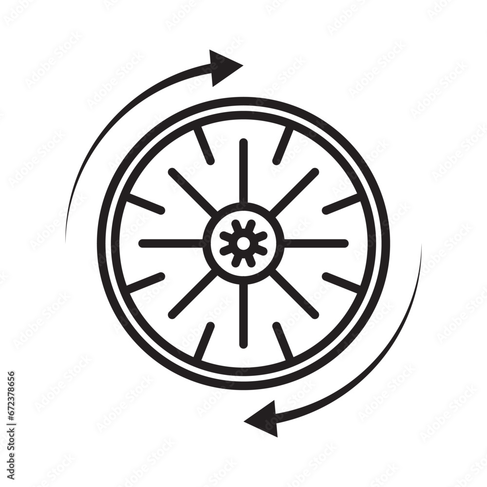 motor pulsator wheel icon vector illustration eps motor pulsator wheel icon vector illustration eps