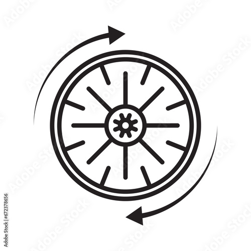 motor pulsator wheel icon vector illustration eps 