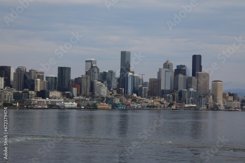Seattle city skyline seen from the Pacific Ocean  © Douglas