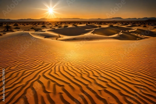 sunset in the desert