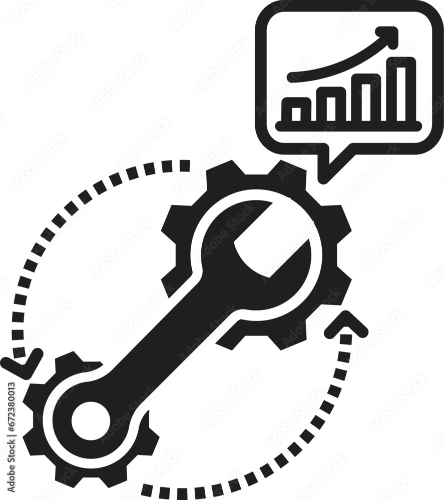 bmp optimize icon business process management optimize vector