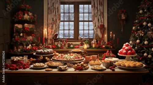 Christmas food table
