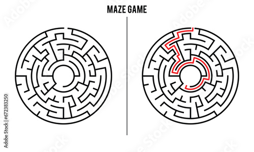 Advanced Circular/Circle Maze Puzzle Game And Solution	