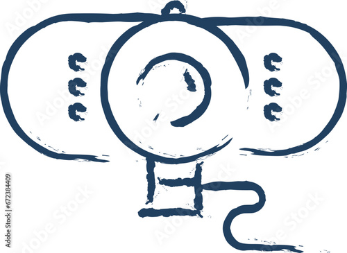 Web cam hand drawn vector illustration