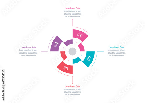 technological infographic template. web, business, internet, annual report, book, magazine infographic template. four options informational templates