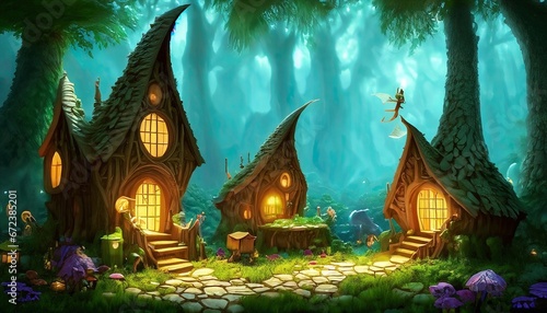 a fairy tale landscape with fairy creatures suitable as a background © Frantisek