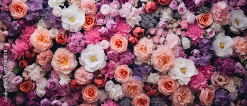 background with beatufil wedding spring flowers