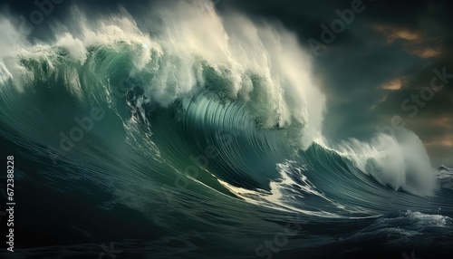 giant tsunami wave ,dramatic scene  © Klay