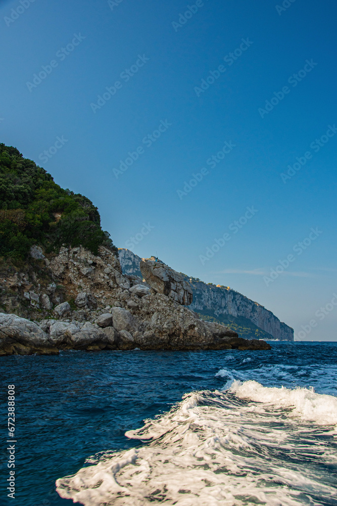 the coast of the island